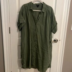 J.Crew linen shirt dress